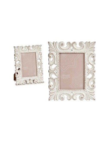 PORTAFOTO CALADO MADERA BLANCO 13X18 CM