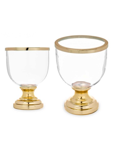 PORTAVELA COPA GRANDE DORADA 17.3 x 17.3 x 23.5 cm
