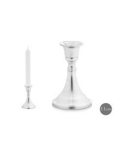 CANDELABRO SENCILLO PLATEADO 9CM