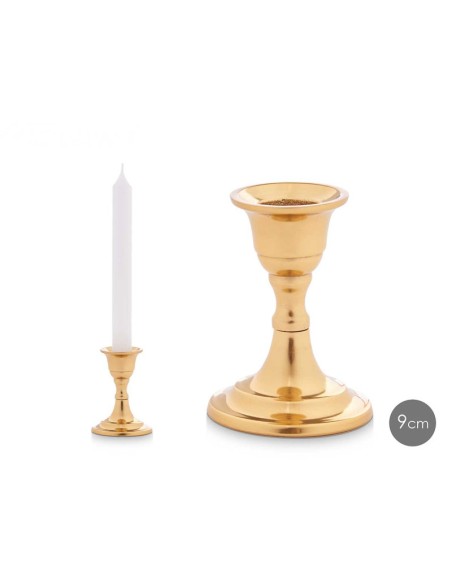 CANDELABRO SENCILLO DORADO 9CM