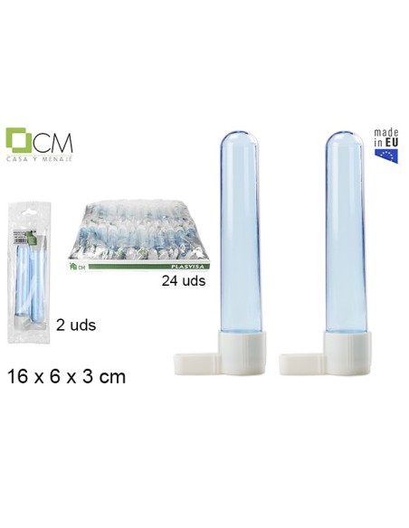 BEBEDERO PAJARO CM LARGO 2/UND AZUL