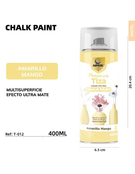 SPRAY TIZA 12-AMARILLO MANGO 400ML