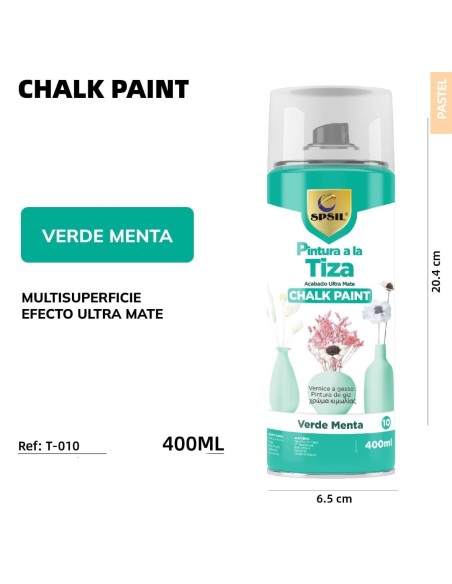 SPRAY TIZA 10-VERDE MENTA 400ML