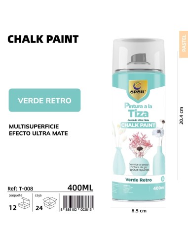 SPRAY TIZA 8-VERDE RETRO 400ML