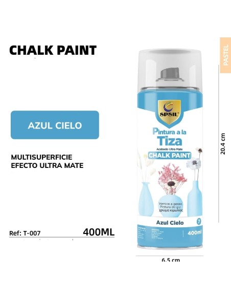 SPRAY TIZA 7-AZUL CIELO 400ML