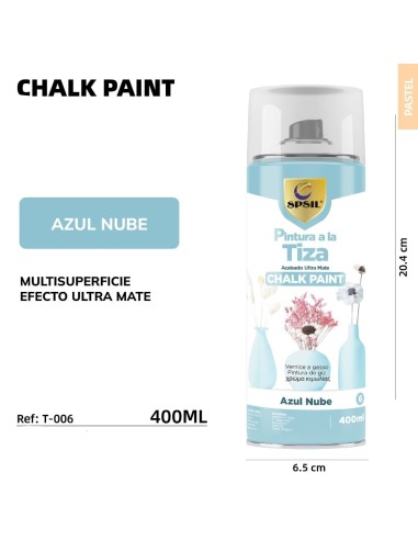 SPRAY TIZA 6-AZUL NUBEL 400ML