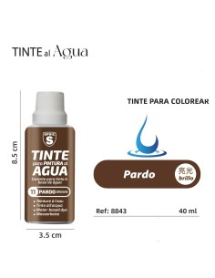 COLORANTE AL AGUA PARDO 40ML