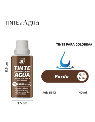 COLORANTE AL AGUA PARDO 40ML