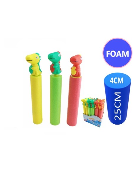PISTOLA DE AGUA FOAM DINOSAURIOS 25*4CM