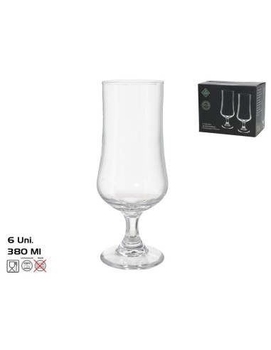 SET 6 COPA CERVEZA CAMPANA LAGO 380ML