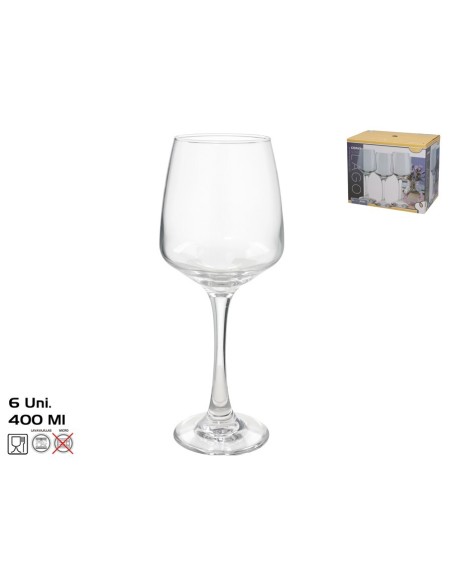 SET 6 COPAS VINO LAGO 400ML