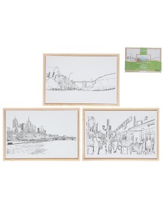 CANVAS C/MARCO MDR COLOREA PAISAJE 20X30 3 SURT