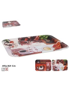 BANDEJA COFFEE DESIGN 45X32CM 2 SURT