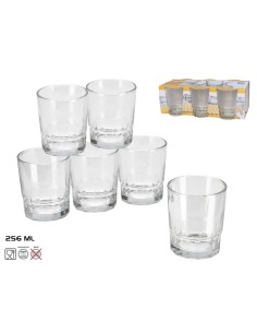 VASO AGUA X6 LISBON 256 ML - CRISTAL