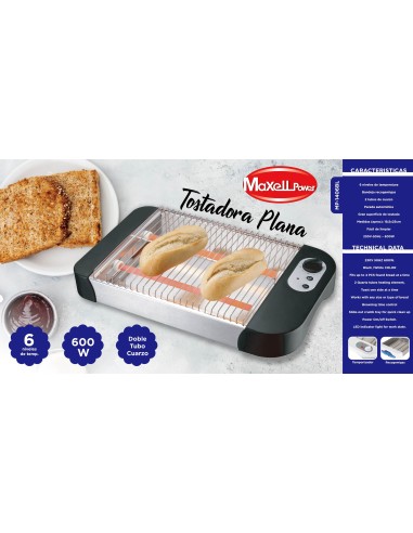 TOSTADORA PLANA NEGRO