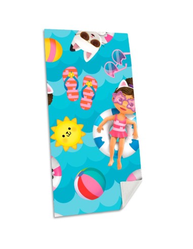 TOALLA DE PLAYA ALGODON 70X140 CM GABBYS DOLLHOUSE (6x4)
