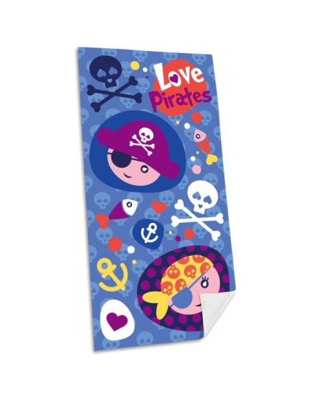 TOALLA DE PLAYA POLIESTER PIRATAS (6x4)