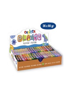 PLASTILINA 36UND 60 GR COLORES SURTIDO