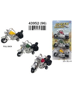 BLISTER 3 MOTOS CHOPPER PULL BACK (24)(96)