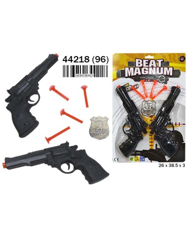 BLISTER POLICIA 2 PISTOLAS C/ DARDOS (24)(96)