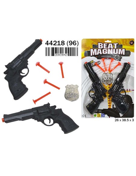 BLISTER POLICIA 2 PISTOLAS C/ DARDOS (24)(96)