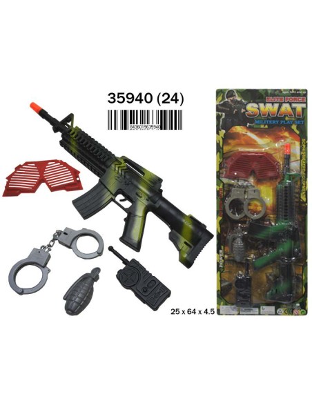 BLISTER MILITAR METRALLETA ACCESORIOS (24)(24)