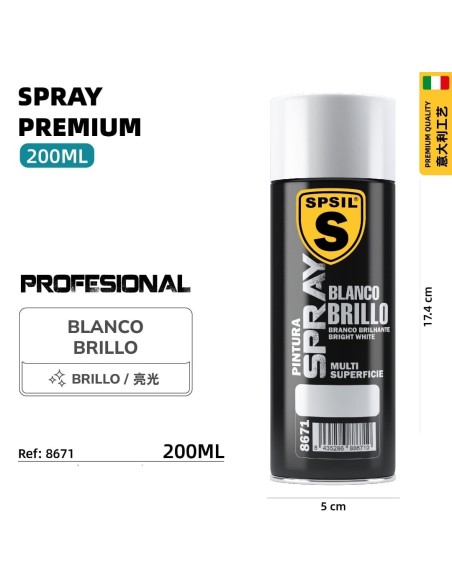 SPRAY 200ML BLANCO BRILLO