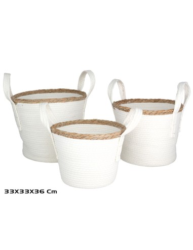 SET 3 CESTAS LION  36X33X26