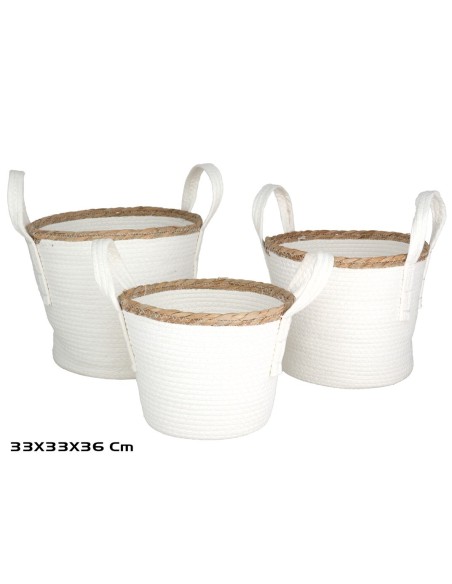 SET 3 CESTAS LION  36X33X26