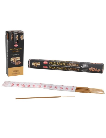 INCIENSO HEX. 15 STICKS PALO SANTO MIRRA