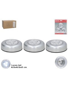 SET 3 PIEZAS LAMPARA LUZ LED 6,5X1,5 CM