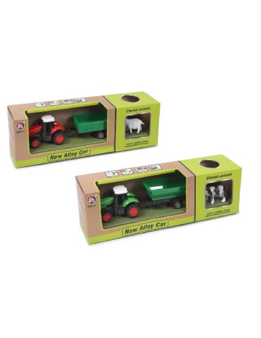 TRACTOR REMOLQUE CON ANIMAL CAJA