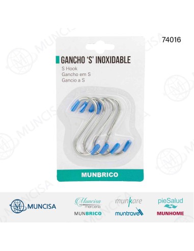 GANCHOS S INOX 4UDS.6CM