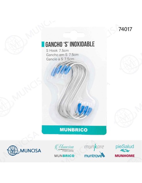 GANCHOS S INOX 4UDS.7.5CM