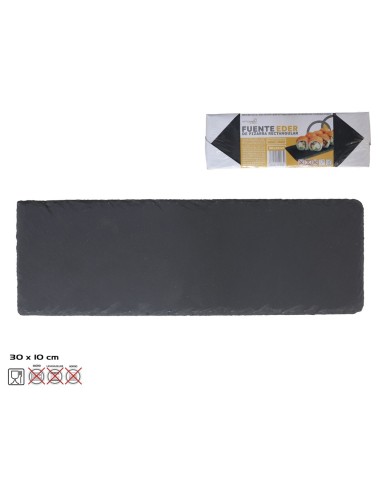 FUENTE EDER RECTANGULAR PIZARRA 30X10