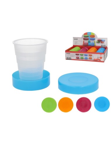 VASO PLEGABLE 3 COLORES SURT 7X6,5 CM