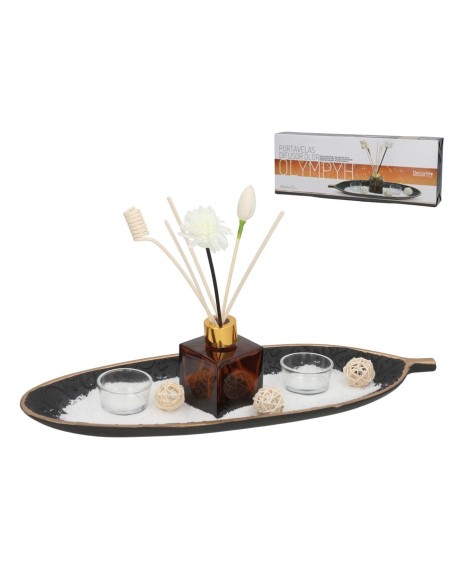 PORTAVELAS DIFUSOR OLOR OLYMPYH 40X14,5X23CM