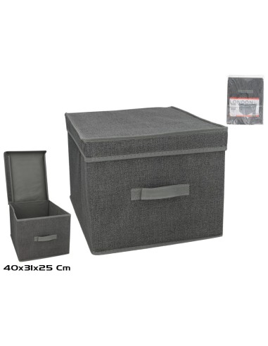 CAJA TELA C/ASA LONDON 40X31X25CM