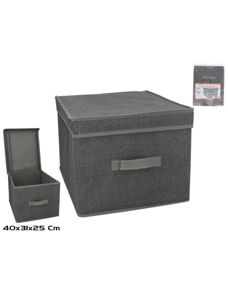 CAJA TELA C/ASA LONDON 40X31X25CM