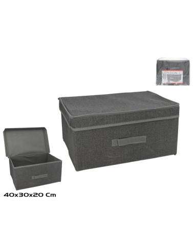 CAJA TELA C/ASA LONDON 40X30X20CM