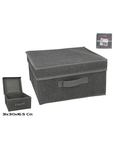 CAJA TELA C/ASA LONDON 31X30X16.5CM