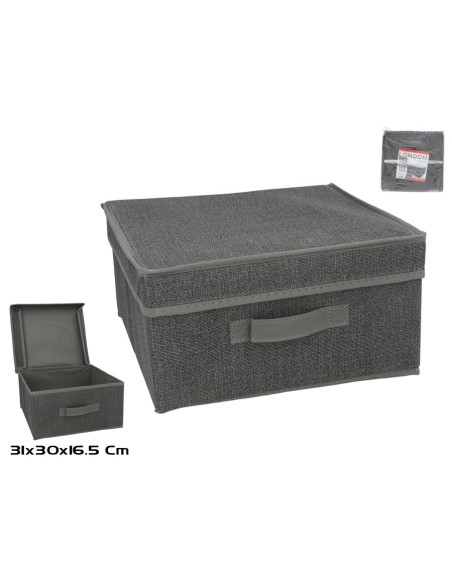 CAJA TELA C/ASA LONDON 31X30X16.5CM