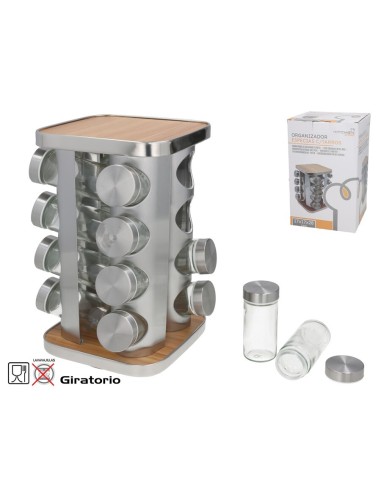 ORGANIZADOR ESPECIAS C/TARROS 16 17X28CM