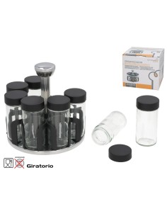 ORGANIZADOR REDONDO ESPECIAS C/TARROS 8 17X16CM