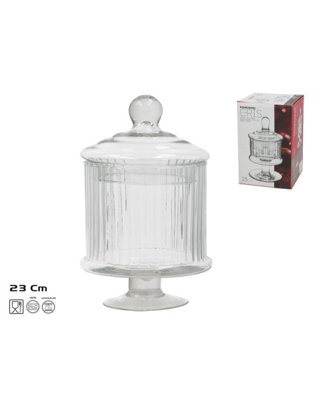 BOMBONERA CRIS RAYADA 23 CM