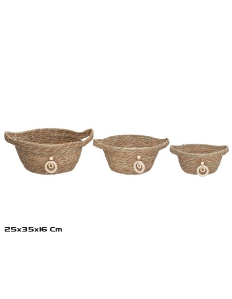 SET 3 CESTAS LUNA  25X13X18CM