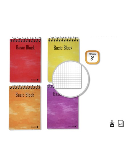 GOLDEN CUADERNO T.N. 8º 80 H. APAISADO CUAD