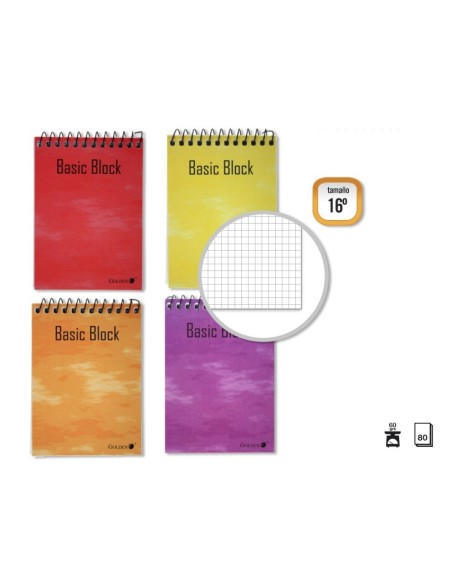 GOLDEN CUADERNO T.N. 16º 80 H. APAISADO CUAD