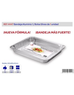 BANDEJA ALUMINIO 32,3X26,5X4CM 1U.