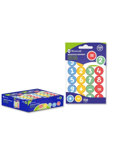 GOMETS ADHESIVOS NUMEROS Ø20MM 20 UDS X10 H./BOLSA
